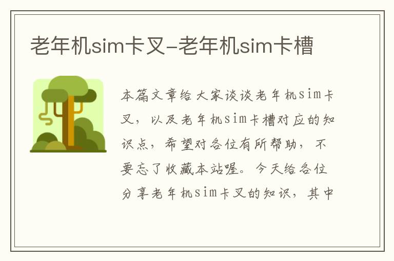 老年机sim卡叉-老年机sim卡槽