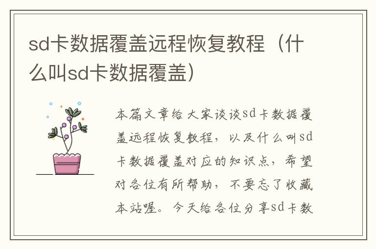 sd卡数据覆盖远程恢复教程（什么叫sd卡数据覆盖）