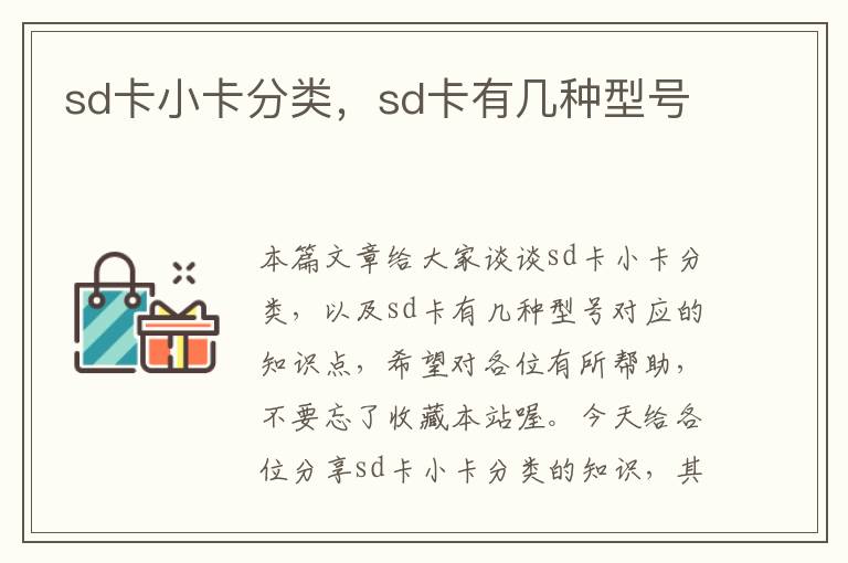 sd卡小卡分类，sd卡有几种型号