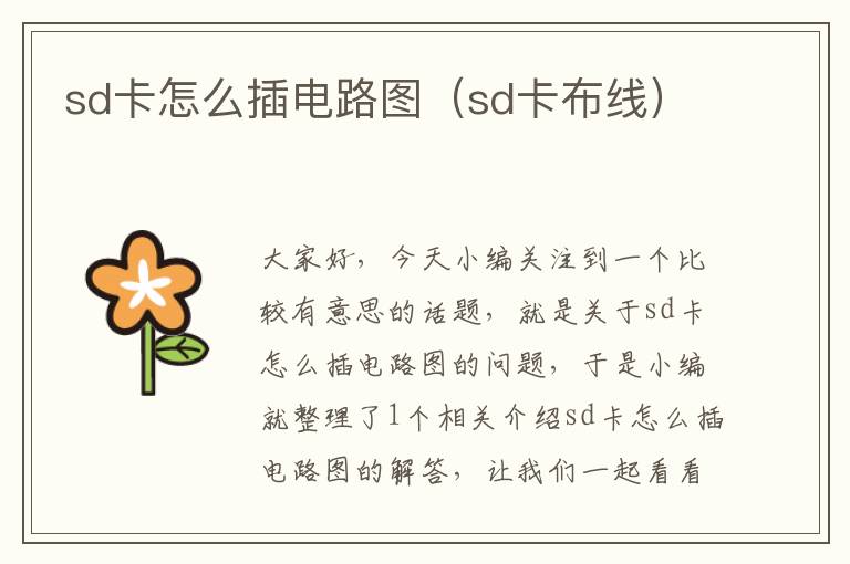 sd卡怎么插电路图（sd卡布线）