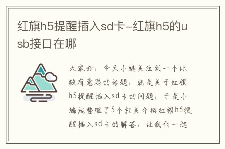 红旗h5提醒插入sd卡-红旗h5的usb接口在哪