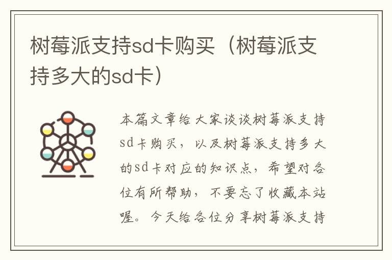 树莓派支持sd卡购买（树莓派支持多大的sd卡）