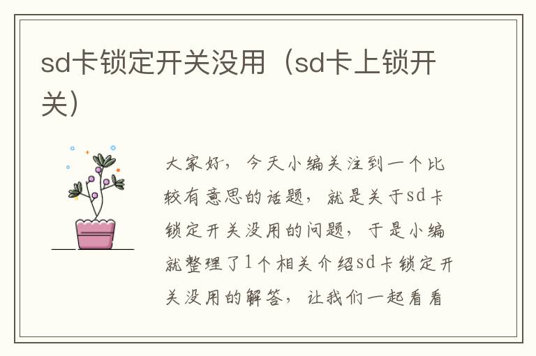 sd卡锁定开关没用（sd卡上锁开关）