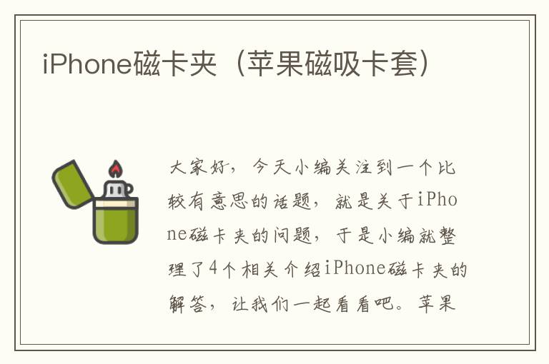 iPhone磁卡夹（苹果磁吸卡套）